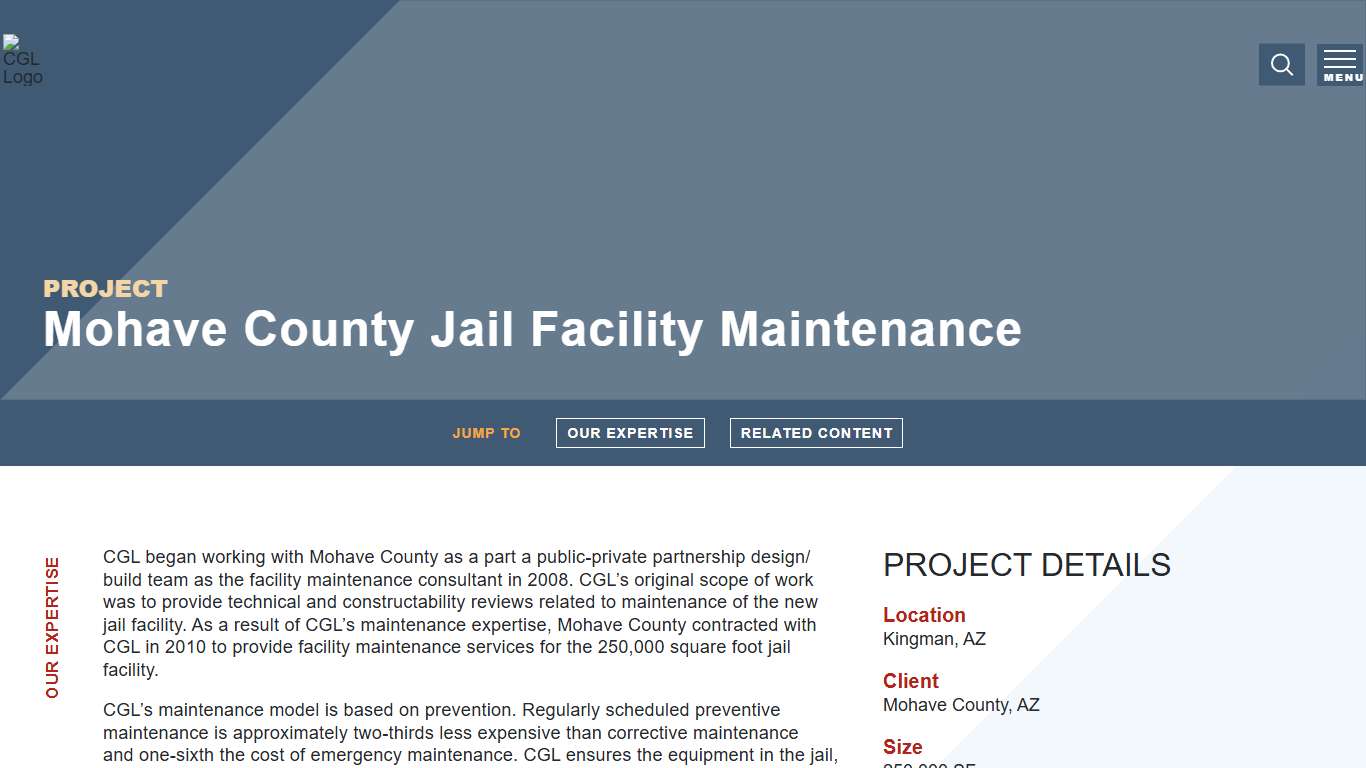 Mohave County Jail Facility Maintenance - CGL Companies